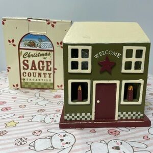 Christmas Candle Holder Sage County Mercantile House Holiday Decor